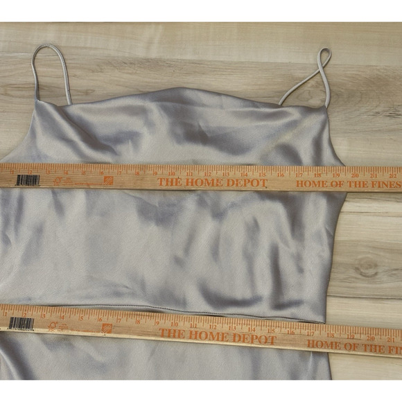 Jenny Yoo Collection Addison Cowl-Neck Satin Maxi Dress 18 Taupe - Picture 8 of 11